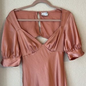 ASOS formal Silk Salmon color Maxi dress